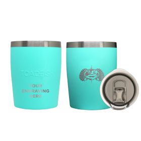 Toadfish Custom Engraved Non-Tipping 10oz Rocks Tumbler - Teal (MINIMUM ORDER QUANTITY OF 25)