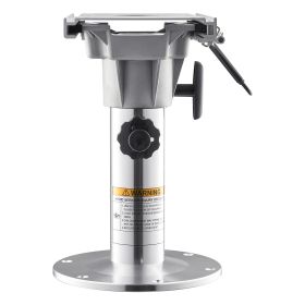 Boat Seat Pedestal, Adjustable Height from 13.39 to 19.2 Inches, Aluminum Alloy Boat Chair Base with Slide, 5-inch Sliding Travel, Locking Design