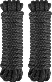Dock Lines - Marine Grade Nylon Boat Rope with 12" Loop for Docking and Mooring - Double Braided Boat Lines, High Strength, Easy Handling