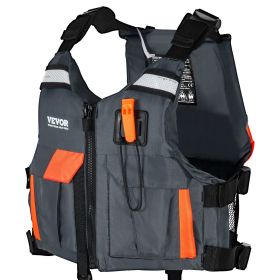 VEVOR Life Vest for Watersports (PFD), Life Jacket with Waterproof Nylon & 80N Buoyancy, Life Vest/Jacket for Any Water Activity-Fishing, Kayakin